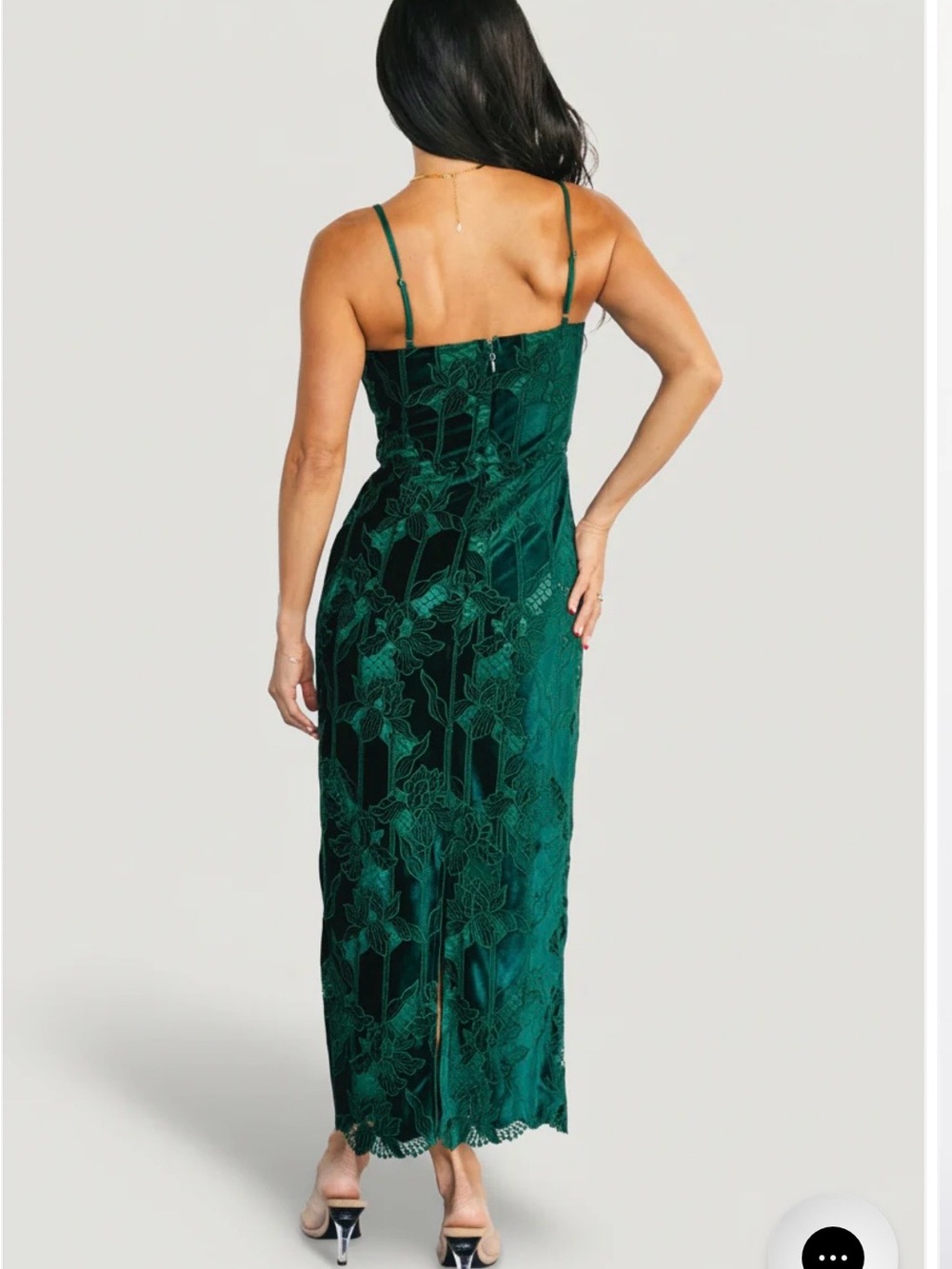 Baltic Born Emerald Green Lace Slip Maxi Dress - Picture 2 of 6